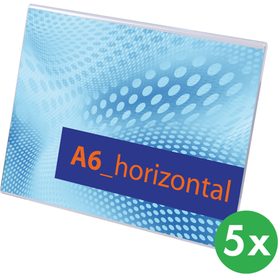 Jansen Display Stojak na menu na stół, typ L, A6 do szerokości, opakowanie 5 szt. Jansen Display Stojak na menu na stół, typ L, A6 do szerokości, opakowanie 5 szt.