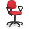 B2B Partner Krzesło biurowe MILANO z podłokietnikami, czerwone
