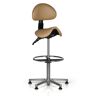 B2B Partner Krzesło robocze ELEN, siedzisko siodłowe, na ślizgaczach, beżowe