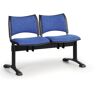B2B Partner Ławka do poczekalni tapicerowana SMART, 2 siedzenia, niebieski, czarne nogi