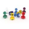 B2B Partner Zestaw magnesów do tablic magnetycznych, średnica 11 mm, kryształ - mix kolorów, 50 szt