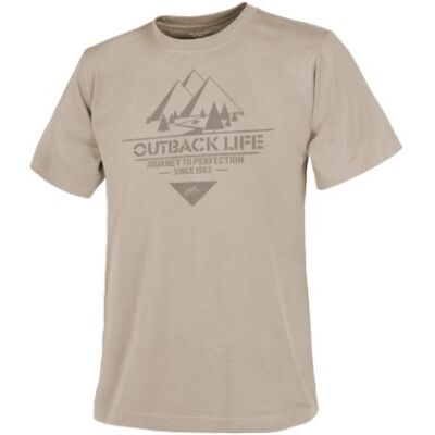 HELIKON-TEX T-Shirt HELIKON (Outback Life) - Cotton - Beżowy - S/Regular (TS-OBL-CO-13-B03) HELIKON-TEX T-Shirt HELIKON (Outback Life) - Cotton - Beżowy - S/Regular (TS-OBL-CO-13-B03)
