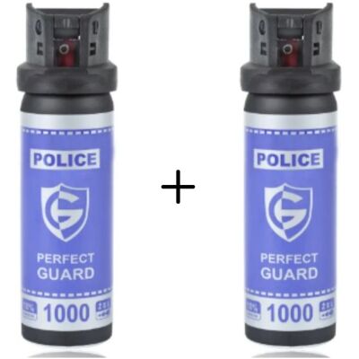 2x Gaz pieprzowy Police Perfect Guard 1000 - 55 ml. żel (pg.1000) 2x Gaz pieprzowy Police Perfect Guard 1000 - 55 ml. żel (pg.1000)