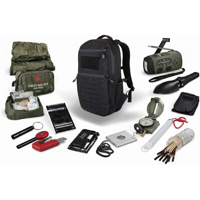 Plecak ewakuacyjny AZYMUT SURVIVAL 14 elementów Plecak ewakuacyjny AZYMUT SURVIVAL 14 elementów