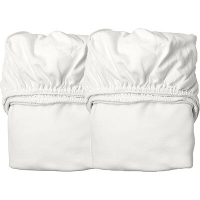 Leander Organic Cotton Fitted Sheet Snow - 80x40 cm - 2 szt. Leander Organic Cotton Fitted Sheet Snow - 80x40 cm - 2 szt.