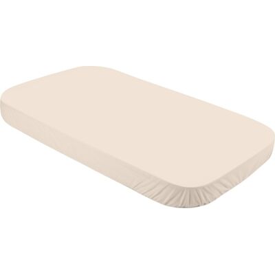 Waldin owalne prześcieradło z bawełny organicznej do łóżeczka 7w1 Beige (duże łóżeczko) Waldin owalne prześcieradło z bawełny organicznej do łóżeczka 7w1 Beige (duże łóżeczko)