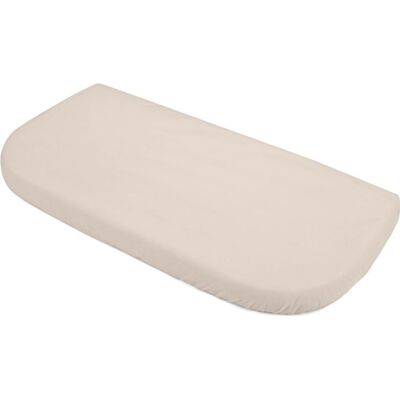 Waldin owalne prześcieradło z bawełny organicznej do łóżeczka 7w1 Beige (dostawka) Waldin owalne prześcieradło z bawełny organicznej do łóżeczka 7w1 Beige (dostawka)