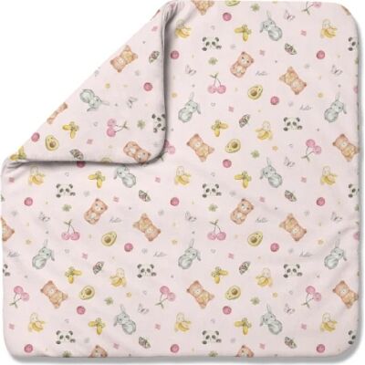 Waldin bambusowa kołdra niemowlęca 75x75 + wstęga do rożka Candy Cute Pink Waldin bambusowa kołdra niemowlęca 75x75 + wstęga do rożka Candy Cute Pink