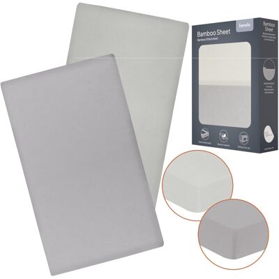 Lionelo prześcieradło bambusowe Bamboo Sheet Off White/Grey 70x28 2 szt. Lionelo prześcieradło bambusowe Bamboo Sheet Off White/Grey 70x28 2 szt.