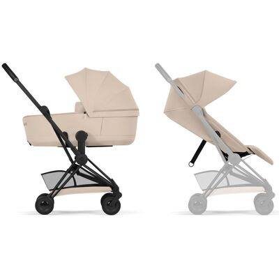 Cybex Coya - wózek głęboko-spacerowy 2w1 do samolotu ze składaną gondolą (Cozy Beige, Black) Cybex Coya - wózek głęboko-spacerowy 2w1 do samolotu ze składaną gondolą (Cozy Beige, Black)