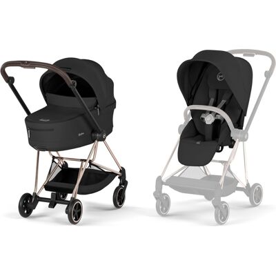 Cybex Mios 5.0 Comfort - lekki wózek 2w1 głęboko-spacerowy ze składaną gondolą (Sepia Black, Rosegold) Cybex Mios 5.0 Comfort - lekki wózek 2w1 głęboko-spacerowy ze składaną gondolą (Sepia Black, Rosegold)