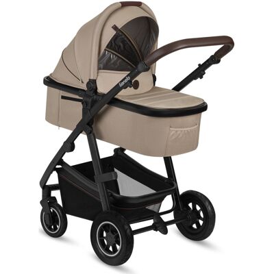 Lionelo Amber 3w1 - wózek wielofunkcyjny z fotelikiem (Beige Sand) Lionelo Amber 3w1 - wózek wielofunkcyjny z fotelikiem (Beige Sand)