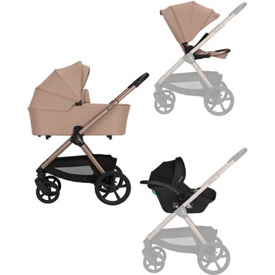 Lionelo Carmine 3w1 wózek głęboko-spacerowy z fotelikiem (Beige Sand) Lionelo Carmine 3w1 wózek głęboko-spacerowy z fotelikiem (Beige Sand)