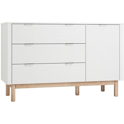 Pinio Miloo komoda 3-szufladowa + drzwi Biały Pinio Miloo komoda 3-szufladowa + drzwi Biały