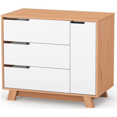 Veres Manhattan 900 - komoda dziecięca (90 cm) - White Natural Veres Manhattan 900 - komoda dziecięca (90 cm) - White Natural
