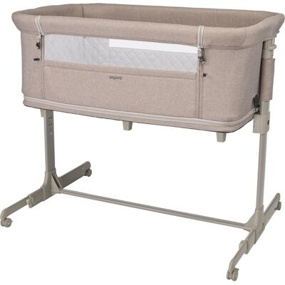 Espiro Łóżeczko dla niemowląt - Beige Dune - 3 w 1 wielofunkcyjne łóżeczko i kojec Espiro Łóżeczko dla niemowląt - Beige Dune - 3 w 1 wielofunkcyjne łóżeczko i kojec