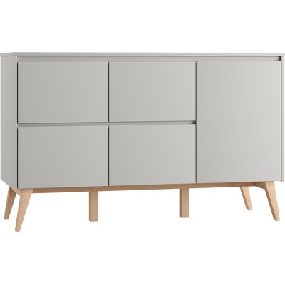 Pinio Swing komoda 4-szufladowa z drzwiami Szary Pinio Swing komoda 4-szufladowa z drzwiami Szary