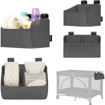 Lionelo Sidepocket organizer do łóżeczka Small Grey Lionelo Sidepocket organizer do łóżeczka Small Grey