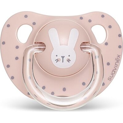 Suavinex smoczek anatomiczny silikonowy 18m+ Hygge Baby Królik różowy Suavinex smoczek anatomiczny silikonowy 18m+ Hygge Baby Królik różowy