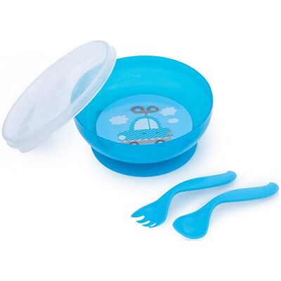 Canpol Babies miseczka z przykrywką i sztućcami 350ml Toys 9m+ Canpol Babies miseczka z przykrywką i sztućcami 350ml Toys 9m+