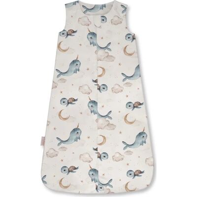 Waldin bambusowy śpiworek dla niemowlaka 0.5 tog 6-18 m. Wieloryby Beige Waldin bambusowy śpiworek dla niemowlaka 0.5 tog 6-18 m. Wieloryby Beige