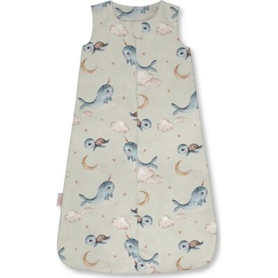 Waldin bambusowy śpiworek dla niemowlaka 0.5 tog 6-18 m. Wieloryby Olive Waldin bambusowy śpiworek dla niemowlaka 0.5 tog 6-18 m. Wieloryby Olive