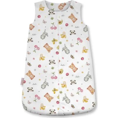 Waldin bambusowy śpiworek dla niemowlaka 2.5 tog 0-6 m. Candy Cute White Waldin bambusowy śpiworek dla niemowlaka 2.5 tog 0-6 m. Candy Cute White