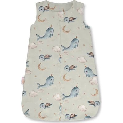 Waldin bambusowy śpiworek dla niemowlaka 2.5 tog 0-6 m. Wieloryby Olive Waldin bambusowy śpiworek dla niemowlaka 2.5 tog 0-6 m. Wieloryby Olive
