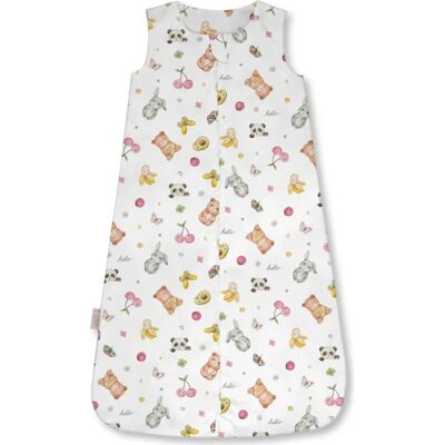 Waldin bambusowy śpiworek dla niemowlaka 2.5 tog 6-18 m. Candy Cute White Waldin bambusowy śpiworek dla niemowlaka 2.5 tog 6-18 m. Candy Cute White