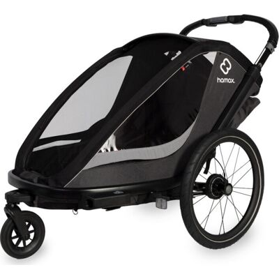 Hamax Cocoon - podwójna przyczepka rowerowa (Grey/Black) Hamax Cocoon - podwójna przyczepka rowerowa (Grey/Black)