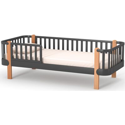 Veres Monaco 190 - łóżko młodzieżowe z drewna bukowego (190x80 cm) - Anthracite Natural Veres Monaco 190 - łóżko młodzieżowe z drewna bukowego (190x80 cm) - Anthracite Natural