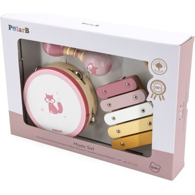 Zestaw instrumentów muzycznych Viga Toys Polarb różowy Zestaw instrumentów muzycznych Viga Toys Polarb różowy