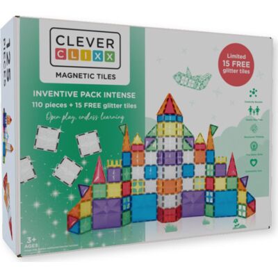 Cleverclixx klocki magnetyczne Inventive Pack Intense 110 el. + 15 el. gratis Cleverclixx klocki magnetyczne Inventive Pack Intense 110 el. + 15 el. gratis