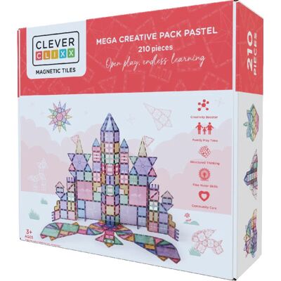 Cleverclixx Mega Creative Pack Pastel - 210 elementów - Zestaw do budowania Cleverclixx Mega Creative Pack Pastel - 210 elementów - Zestaw do budowania