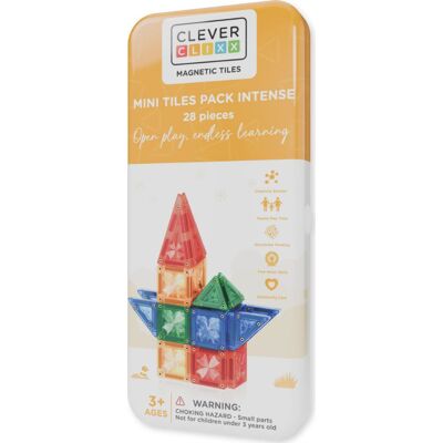 Cleverclixx klocki magnetyczne Mini Tiles Pack Intense 28 el. Cleverclixx klocki magnetyczne Mini Tiles Pack Intense 28 el.