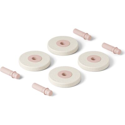 MODU zestaw 4 piankowych kół Sand Grey / Soft Rose MODU zestaw 4 piankowych kół Sand Grey / Soft Rose
