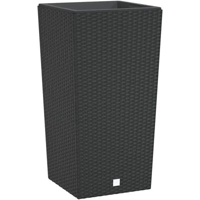 Edinos Wysoka antracytowa donica ogrodowa z technorattanu K2-K26 Edinos Wysoka antracytowa donica ogrodowa z technorattanu K2-K26