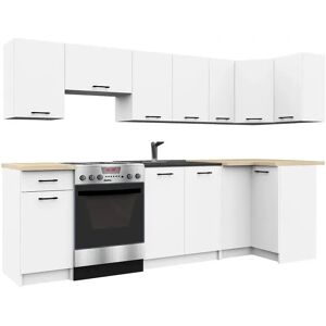 Edinos Biały zestaw mebli kuchennych narożnych 300 cm F8-A03 Edinos Biały zestaw mebli kuchennych narożnych 300 cm F8-A03