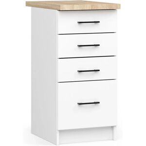 Edinos Biała Szafka Komoda Kuchenna Z Szufladami 40 Cm K8-H36 Edinos Biała Szafka Komoda Kuchenna Z Szufladami 40 Cm K8-H36