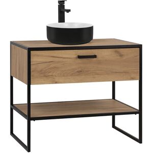 Edinos Szafka łazienkowa z umywalką dąb craft E5-W64 Edinos Szafka łazienkowa z umywalką dąb craft E5-W64