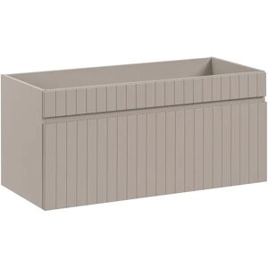 Edinos Beżowa szafka umywalkowa z lamelami 100 cm Z7-E42 Edinos Beżowa szafka umywalkowa z lamelami 100 cm Z7-E42