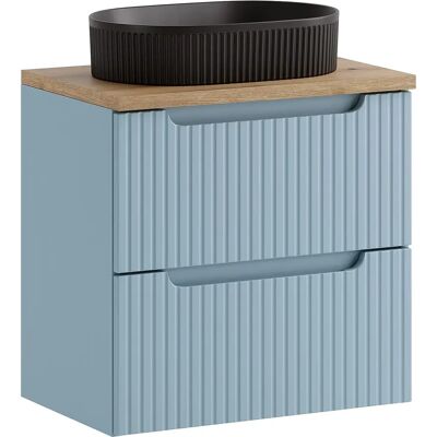 Edinos Premium Niebieska wisząca szafka łazienkowa z umywalką T0-C92 Edinos Premium Niebieska wisząca szafka łazienkowa z umywalką T0-C92