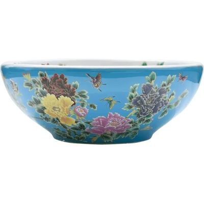 Edinos Ceramiczna umywalka nablatowa ze zdobieniami T7-T58 Edinos Ceramiczna umywalka nablatowa ze zdobieniami T7-T58