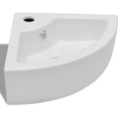 Edinos Biała narożna umywalka ceramiczna L7-C22 Edinos Biała narożna umywalka ceramiczna L7-C22