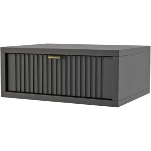 Edinos Czarna ryflowana szafka nocna wisząca D3-K66 Edinos Czarna ryflowana szafka nocna wisząca D3-K66