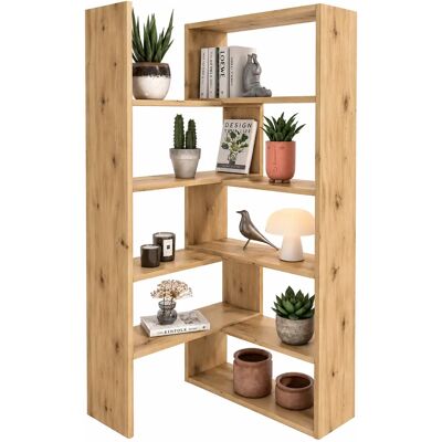 Edinos Premium Narożny designerski regał otwarty dąb artisan N1-M87 Edinos Premium Narożny designerski regał otwarty dąb artisan N1-M87