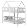 Elior Białe dziecięce podwójne łóżko domek - Gigi 3X 180x90 cm