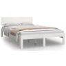 Elior Białe łóżko z drewna sosnowego 120x200 - Iringa 4X