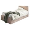 Elior Beżowe welwetowe łóżko z pojemnikiem Casini 3X - 3 rozmiary