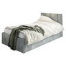 Elior Popielate łóżko z welwetowym zagłówkiem Casini 3X - 3 rozmiary